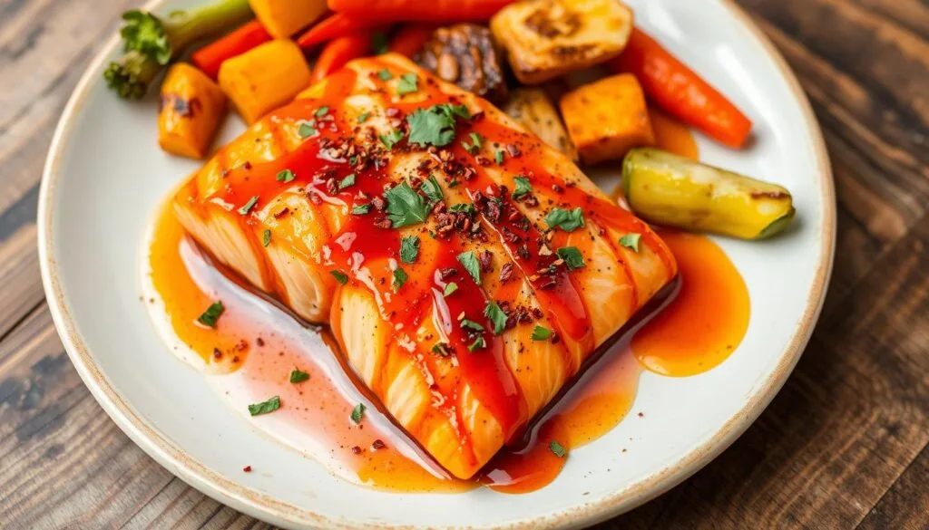 spicy salmon dish spicy salmon dish